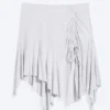 Asymmetrischer Midirock – Hellgrau meliert Asymmetrischer Midirock – Hellgrau meliert