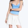 Asymmetrischer Wickel-Minirock – Off-White Asymmetrischer Wickel-Minirock – Off-White