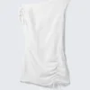 Asymmetrisches, drapiertes Minikleid – Off-White Asymmetrisches, drapiertes Minikleid – Off-White