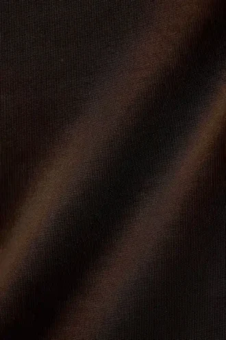 Asymmetrisches Jersey-Tanktop mit Bindebändern – Dunkelbraun