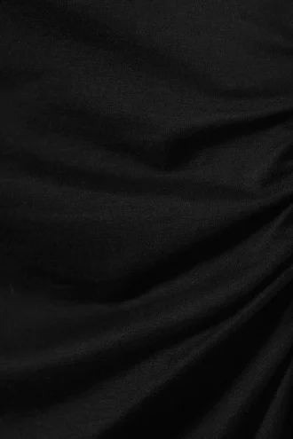 Asymmetrisches Minikleid mit einem Ärmel – Schwarz Asymmetrisches Minikleid mit einem Ärmel – Schwarz