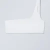 Asymmetrisches One-Shoulder-Bikini-Oberteil – Weiß Asymmetrisches One-Shoulder-Bikini-Oberteil – Weiß