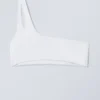 Asymmetrisches One-Shoulder-Bikini-Oberteil – Weiß Asymmetrisches One-Shoulder-Bikini-Oberteil – Weiß