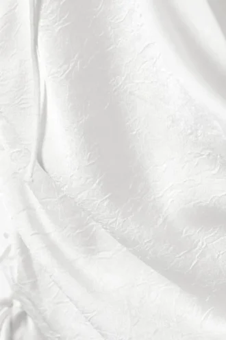 Asymmetrisches Satin-Träger-Top – Weiß