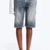Atom Low-Rise-Jeansshorts in regulärer Länge – Redondo Blue – Mittelblau Atom Low-Rise-Jeansshorts in regulärer Länge – Redondo Blue – Mittelblau