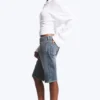 Atom Low-Rise-Jeansshorts in regulärer Länge – Redondo Blue – Mittelblau Atom Low-Rise-Jeansshorts in regulärer Länge – Redondo Blue – Mittelblau