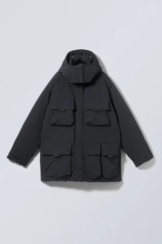 Attila Gesteppter Parka – Schwarz