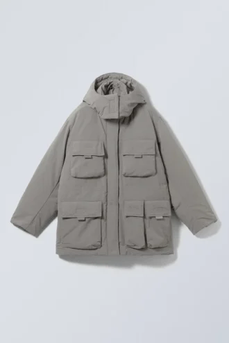 Attila Padded Parka – Dusty Khaki