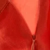Ausgefranster asymmetrischer Minirock aus Twill – Hellrot Ausgefranster asymmetrischer Minirock aus Twill – Hellrot