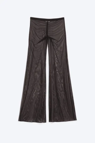 Ausgestellte bedruckte Mesh-Hose – Dunkelbraun