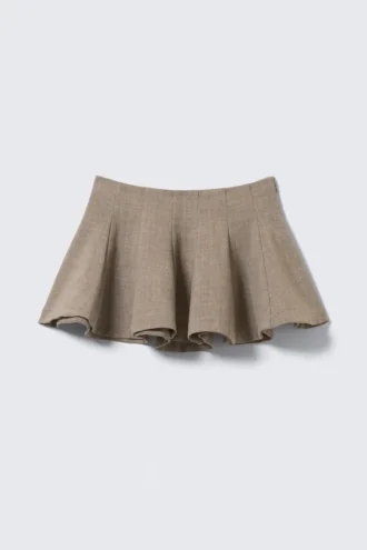 Ausgestellter Mini-Tutu-Rock – Beige