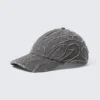 Baseballkappe aus gewaschenem Baumwoll-Canvas – bestickt, gewaschen, schwarz