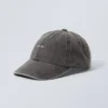 Baseballkappe mit Metalldetail – gewaschen, dunkelgrau Baseballkappe mit Metalldetail – gewaschen, dunkelgrau