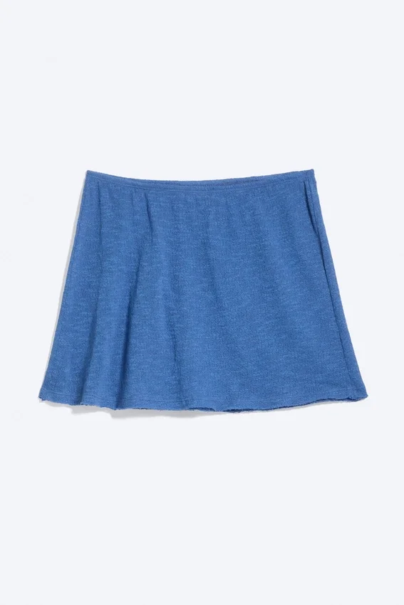 Baumwoll-Mini-Rock – Blau Baumwoll-Mini-Rock – Blau
