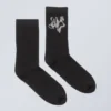 Baumwoll-Strass-Socken – Schwarz Baumwoll-Strass-Socken – Schwarz