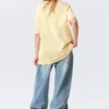 Baumwoll-T-Shirt in Regular-Passform – Hellgelb – Tendre Orage Baumwoll-T-Shirt in Regular-Passform – Hellgelb – Tendre Orage