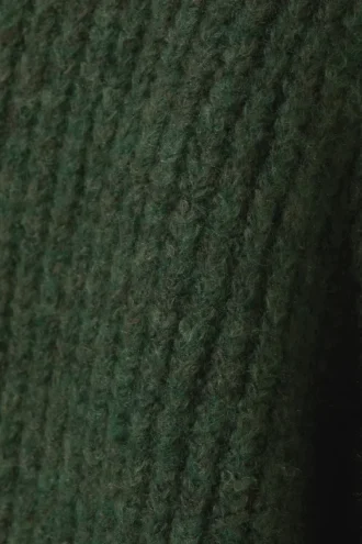Bea Zip Strickjacke – Dunkelgrün
