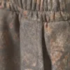 Bedruckte, übergroße, knielange Frottee-Shorts – Khaki – Rustic Terrain