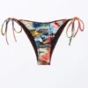 Bedruckte Bikinihose mit Trägern – Mehrfarbig – Abstract Bloom Bedruckte Bikinihose mit Trägern – Mehrfarbig – Abstract Bloom