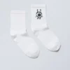 Bedruckte kurze Sportsocken – Weiß Bedruckte kurze Sportsocken – Weiß