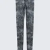 Bedruckte Mesh-Leggings – Schwarzer Barock-Print Bedruckte Mesh-Leggings – Schwarzer Barock-Print