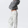 Bedruckte Pull-On-Hose mit weitem Bein – Weiß – Camouflage Bedruckte Pull-On-Hose mit weitem Bein – Weiß – Camouflage