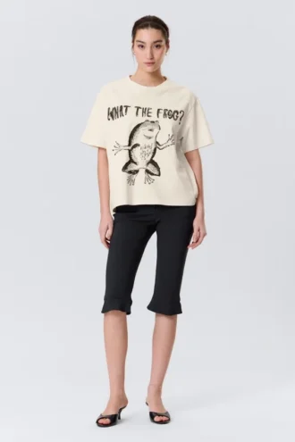 Bedrucktes Boxy-T-Shirt – Off-White – What the Frog?