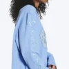 Bedrucktes Langarm-T-Shirt aus Baumwolle – Mittelblau – Swan Bedrucktes Langarm-T-Shirt aus Baumwolle – Mittelblau – Swan