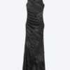 Bedrucktes Maxikleid – Schwarz – Zebra Bedrucktes Maxikleid – Schwarz – Zebra