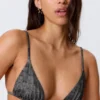 Bedrucktes Triangel-Bikini-Oberteil – bedruckt, dunkelgrau Bedrucktes Triangel-Bikini-Oberteil – bedruckt, dunkelgrau