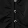Belle B Strickjacke mit gerafftem V-Ausschnitt – Schwarz Belle B Strickjacke mit gerafftem V-Ausschnitt – Schwarz