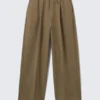 Übergroße Anzughose – Beige Übergroße Anzughose – Beige