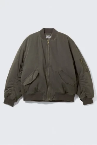 Übergroße Bomberjacke aus Twill – Dusty Mole