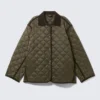 Übergroße, gesteppte Innenjacke – Khaki-Grün & Braun Übergroße, gesteppte Innenjacke – Khaki-Grün & Braun