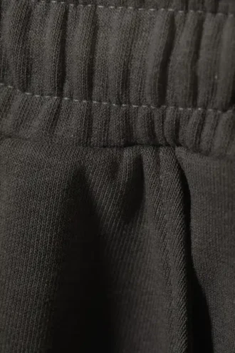 Übergroße, knielange Frottee-Shorts – Dunkelgrau