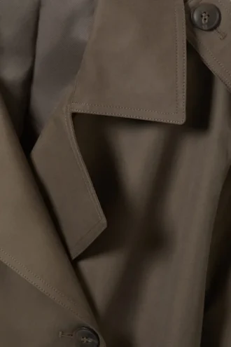 Übergroßer, doppelreihiger Trenchcoat aus Canvas – Dark Mole