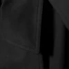 Übergroßer, doppelreihiger Trenchcoat aus Canvas – Schwarz Übergroßer, doppelreihiger Trenchcoat aus Canvas – Schwarz