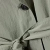 Übergroßer Nylon-Trenchcoat mit Gürtel – Khaki-Grün Übergroßer Nylon-Trenchcoat mit Gürtel – Khaki-Grün