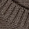 Übergroßer, schwerer Baumwoll-Pullover – Braun meliert Übergroßer, schwerer Baumwoll-Pullover – Braun meliert