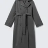 Übergroßer, wattierter Trenchcoat – Dunkelgrau Übergroßer, wattierter Trenchcoat – Dunkelgrau