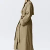 Übergroßer zweireihiger Trenchcoat aus Canvas – Beige Übergroßer zweireihiger Trenchcoat aus Canvas – Beige