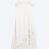 Besticktes Midikleid – Weiß Besticktes Midikleid – Weiß