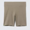 Biker-Shorts mit mittlerer Leibhöhe – Greige Biker-Shorts mit mittlerer Leibhöhe – Greige