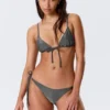 Bikini-Hose mit Bändern – Dunkelgrau – Glitzer Bikini-Hose mit Bändern – Dunkelgrau – Glitzer