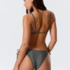 Bikini-Hose mit Bändern – Dunkelgrau – Glitzer Bikini-Hose mit Bändern – Dunkelgrau – Glitzer