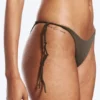 Bikini-Hose mit mittlerer Leibhöhe und Knoten – Dark Mole Bikini-Hose mit mittlerer Leibhöhe und Knoten – Dark Mole
