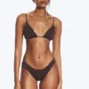 Bikini-Hose mit Rüschen – Dunkelrot Bikini-Hose mit Rüschen – Dunkelrot