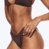 Bikini-Hose mit Rüschen – Dunkelrot Bikini-Hose mit Rüschen – Dunkelrot