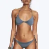Bikini-Höschen mit Bändern – Staubblau – Schimmernd Bikini-Höschen mit Bändern – Staubblau – Schimmernd