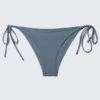 Bikini-Höschen mit Bändern – Staubblau – Schimmernd Bikini-Höschen mit Bändern – Staubblau – Schimmernd